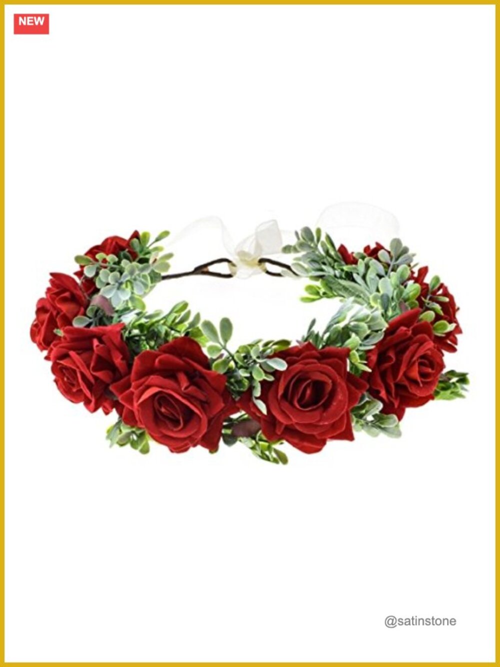 Flower Crown Floral Headpiece Festival Wedding Hair Wreath Bridal